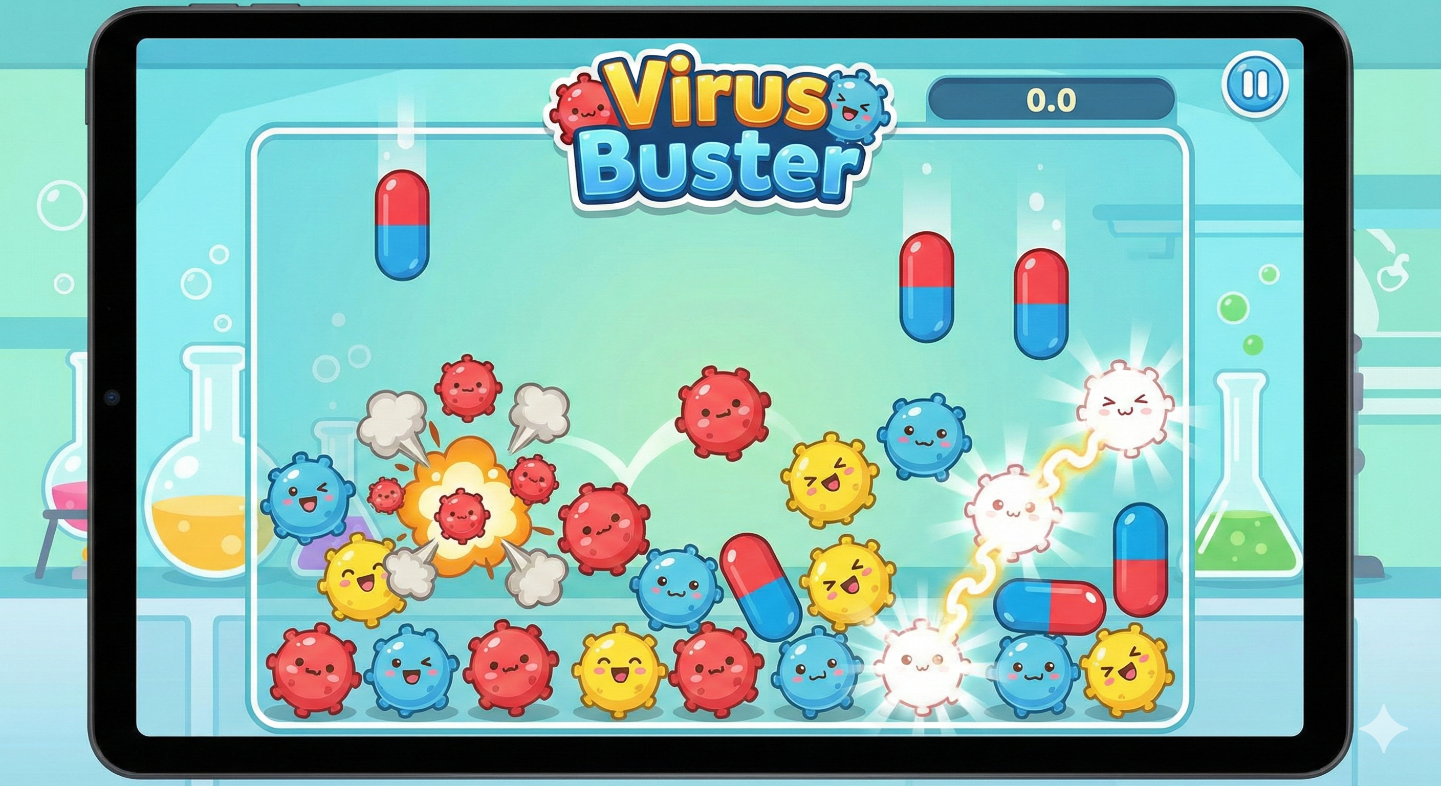 ウイルス・バスターのゲーム画面